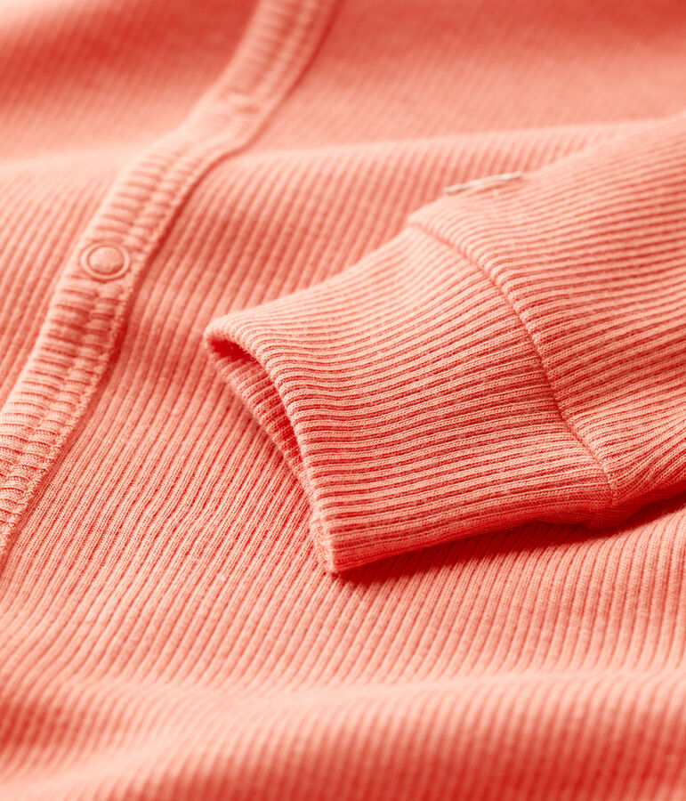 Tutina pigiama senza piedi beb&egrave; in cotone e lyocell rosa