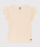 T-shirt a maniche corte in cotone bambina ecru AVALANCHE