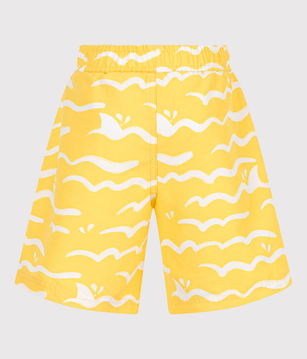 Shorts da mare bambino con stampa giallo/bianco