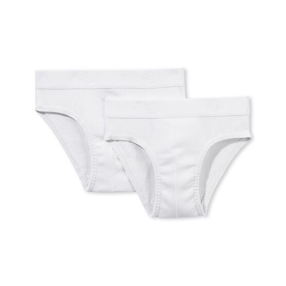 Duo slip ragazzo bianco .