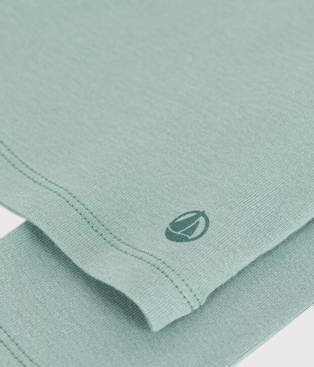 Cardigan in cotone tinta unita bambino verde