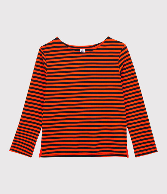 T-shirt marinière in cotone Donna blu SMOKING/ CAROTTE