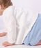 Cardigan in cotone con motivo a cuori neonata bianco