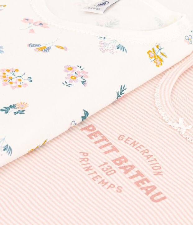 Confezione da 2 pigiami corti a fiori in cotone bambina multicolore