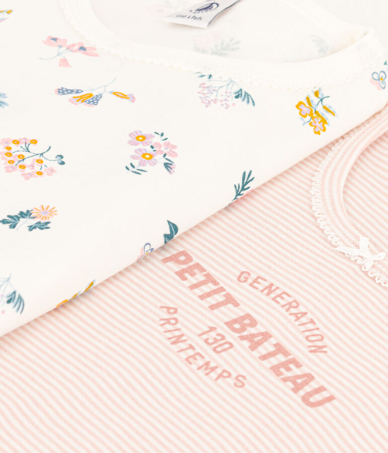 Confezione da 2 pigiami corti a fiori in cotone bambina multicolore
