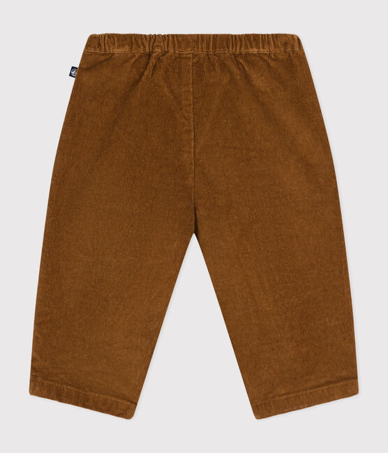 Pantaloni in velluto neonato marrone CUIVRE