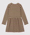Abito bambina a maniche lunghe in cotone MILITARY/ CHARME BRILLANT