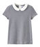 T-shirt bambina rigata blu SMOKING/bianco LAIT