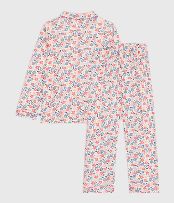 Pigiama bambino in cotone con bottoni e stampa bianco MARSHMALLOW/bianco MULTICO