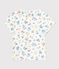 T-shirt a maniche corte in cotone bambina bianco MARSHMALLOW/bianco MULTICO