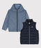Giacca a vento 3 in 1 bambina - bambino blu SMOKING