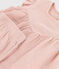 Completo bebè in garza di cotone tinta unita rosa SALINE