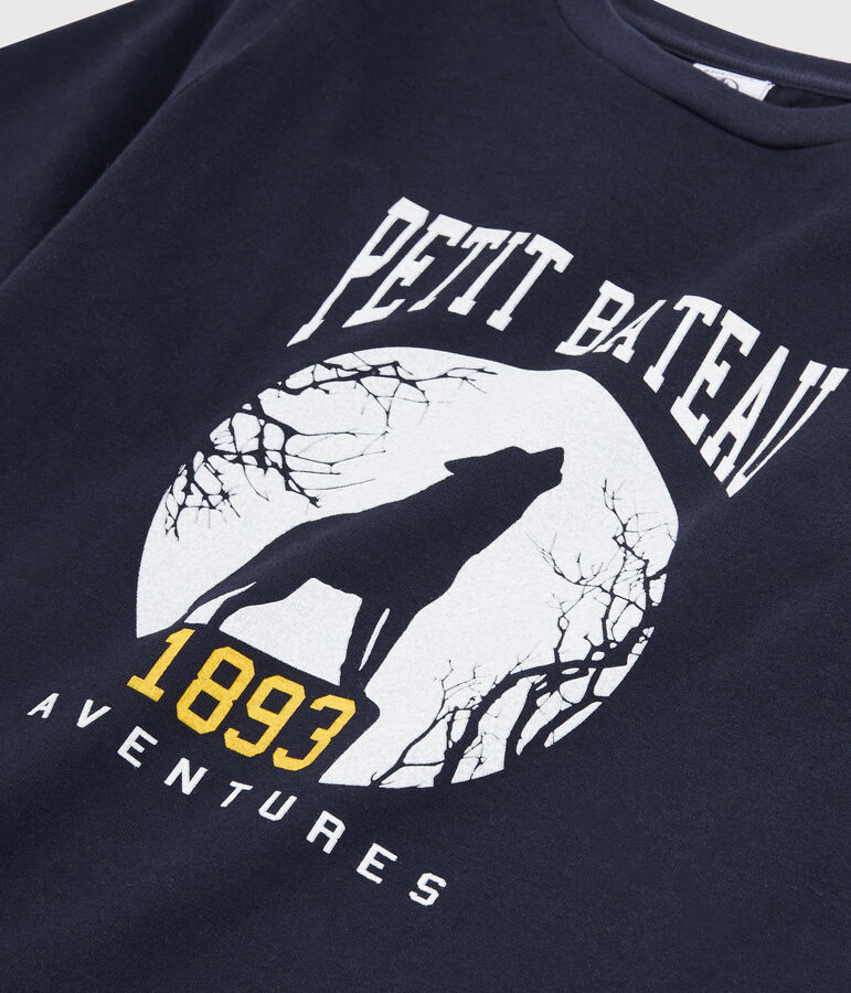 T-shirt serigrafata bambino blu SMOKING