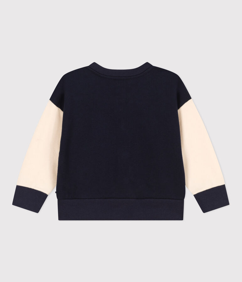 Cappotto letter jacket in tessuto felpato per beb&egrave; blu SMOKING/ AVALANCHE