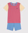 Pigiama short bambino in cotone rigato CORRIDA/ MULTICO