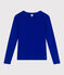 T-shirt L'Iconique in cotone tinta unita donna blu SURF