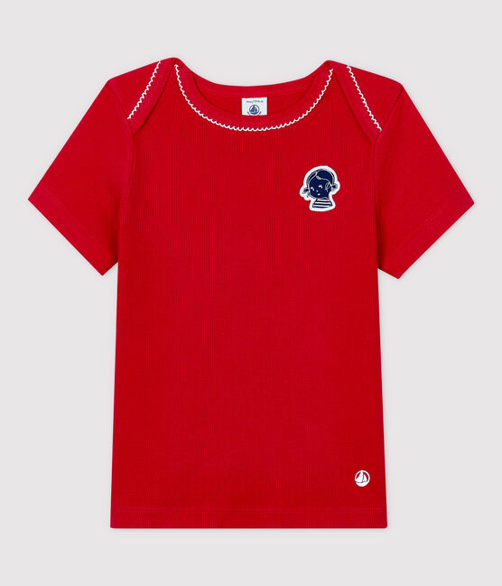 T-shirt a maniche corte in cotone bambina rosso TERKUIT