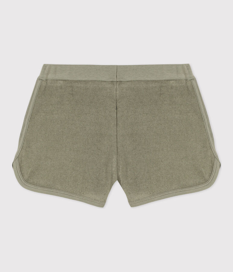 Shorts in spugna bambina verde MARECAGE