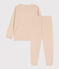 Pigiama a righe bambino unisex in cotone TOURONE/ MARSHMALLOW