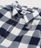Camicia in cotone bebè. blu SMOKING/bianco MARSHMALLOW