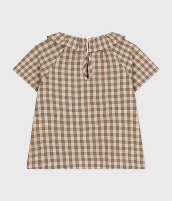 Blusa bebè a maniche corte in seersucker MARECAGE/ SALINE