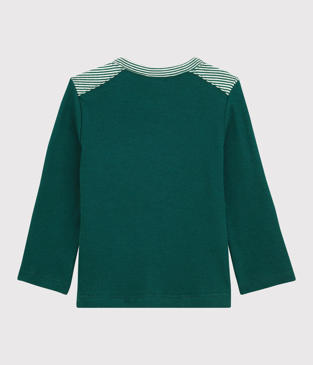 T-shirt in cotone beb&egrave;. verde