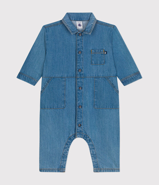 Tutina lunga bebè in denim blu DENIM CLAIR
