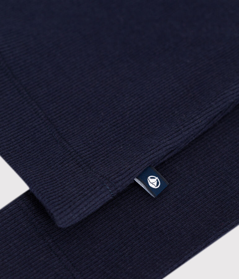 T-shirt L'Iconique a maniche lunghe in misto lana e cotone donna blu