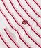 T-shirt a maniche lunghe in cotone a righe donna bianco/rosso