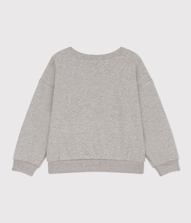 Felpa in molleton bambino grigio