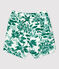 Shorts mare eco-sostenibili per bebè bianco MARSHMALLOW/verde GAZON