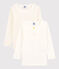 Confezione da 2 t-shirt bambina maniche lunghe a cuori in cotone variante 1