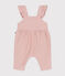 Salopette in velluto neonato. rosa SALINE