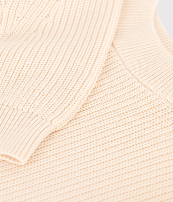 Maglione a costa inglese in cotone donna ecru AVALANCHE
