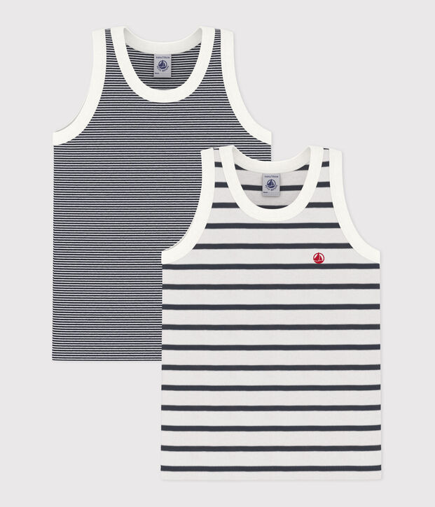 Confezione da 2 canottiere a righe bambino multicolore