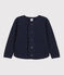 Cardigan bambina in tubique blu SMOKING