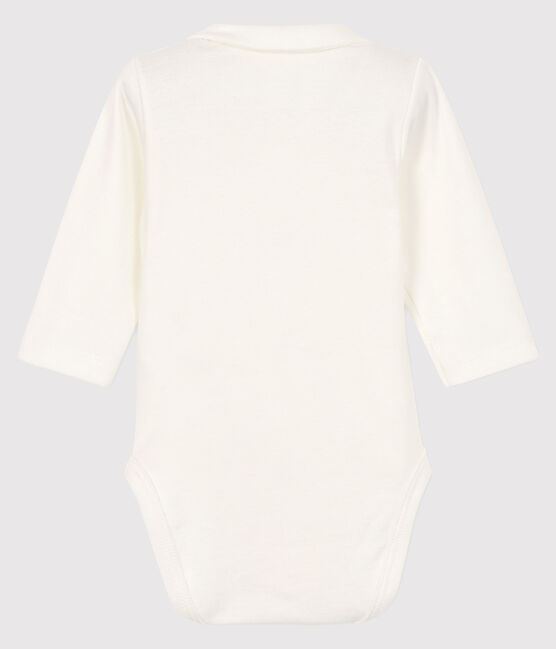 Body con collo manica lunga bebè maschio bianco MARSHMALLOW
