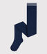 Collant tinta unita in jersey blu navy bebè