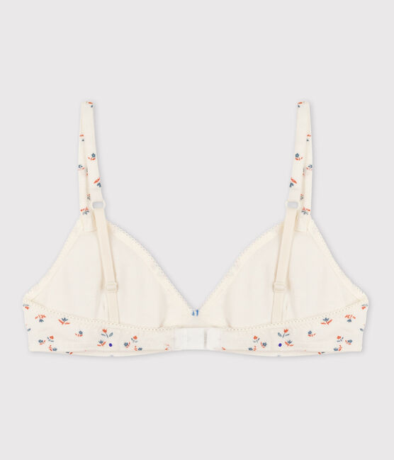 Reggiseno imbottito fiore da ragazza in cotone ed elastan bianco MARSHMALLOW/bianco MULTICO