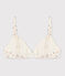 Reggiseno imbottito fiore da ragazza in cotone ed elastan bianco MARSHMALLOW/bianco MULTICO