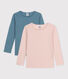 T-shirt a maniche lunghe bambina cotone traforato