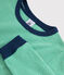 Pigiama millerighe verde bambino a costine verde PRADO/bianco MARSHMALLOW