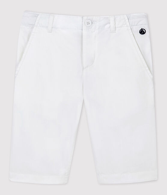 Bermuda bambino in serge bianco ECUME