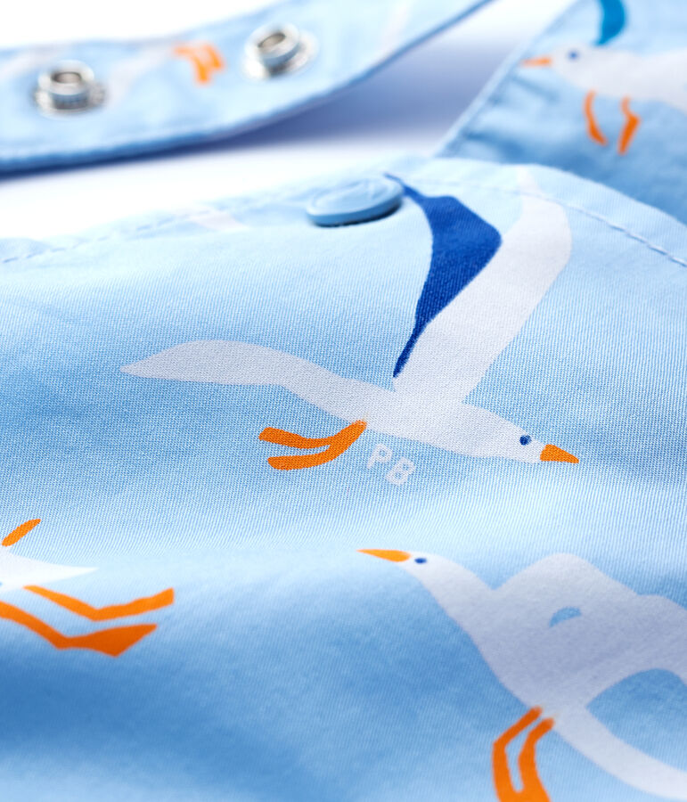 Salopette corta in tessuto serge beb&egrave; maschio blu/multicolore