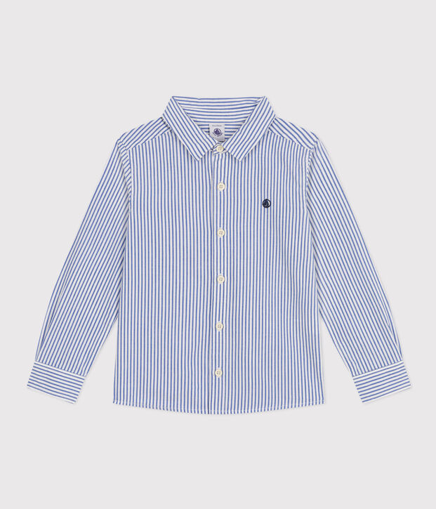 Camicia a righe bambino blu/bianco