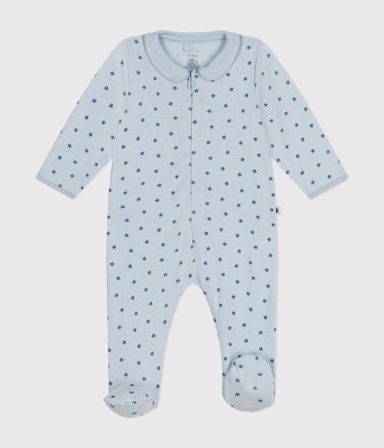 Pigiama in cotone con stampa neonato blu GOMME/ BEACH