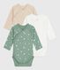 Set di body incrociati a maniche lunghe in cotone fantasia neonato