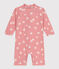 Tutina anti UV con stampa a fiori neonato rosa CHARME/bianco MARSHMALLOW
