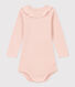 Body in cotone a manica lunga con collaretto