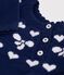 Maglione in misto lana e cotone con fantasia a fiocchi neonato blu/ecru